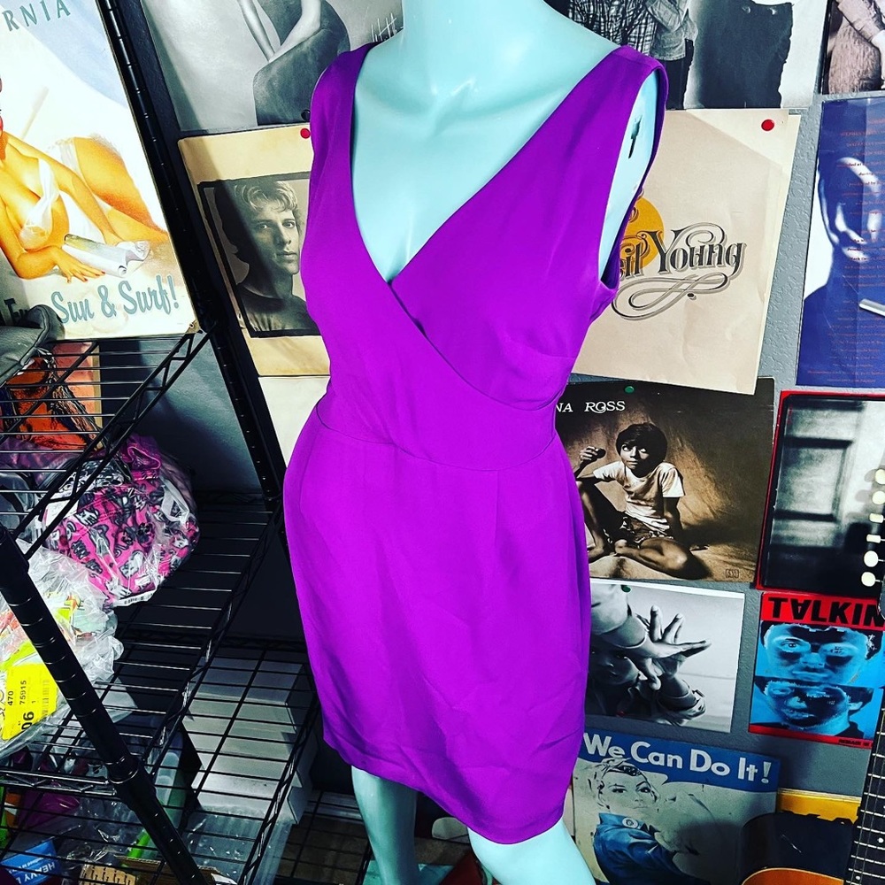 💜 GIANNI BINI MAGENTA FUCHSIA COCKTAIL DRESSY DRESS MEDIUM RETAIL $129